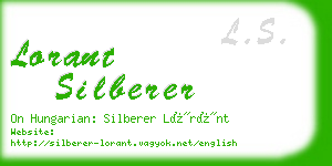 lorant silberer business card